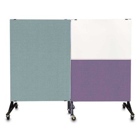 United Visual Products Sliding Door Indoor Enclosed Corkboard, 4 UV9001ACS4824-BLACK-DBURGU